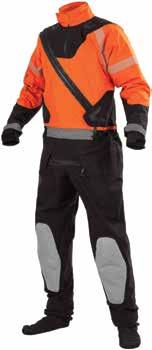 Designed for rescue operations in extreme cold water and ice conditions. Not USCG approved. International orange.
