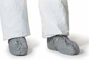 DuPont Tyvek FC Shoe Covers Made from Tyvek with skid-resistant coating and low elastic top. Features serged seams. 5" Height. Universal. Gray.