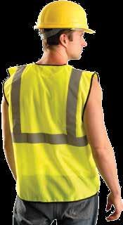Surveyors Mesh Vests Lightweight, 100% polyester mesh with 2" silver reflective tape stripes, (1) 360 horizontal and (2)