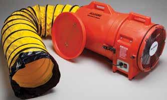 DC Axial blower is perfect when electricity is not available and may be operated off a truck battery.