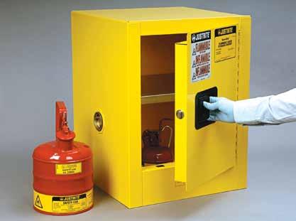 896020 894500 Sure-Grip EX Safety Cabinets for Flammables Double-wall, 18-gauge steel construction has (2) vents with flame arresters that allow hazardous vapors to be piped away if required.