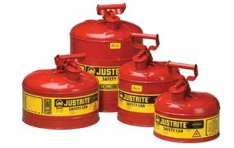 7125100 7120100 10301 Item # Order # DESCRIPTION Sizes Color UOM 10301 B61607181 1-Gal. safety can w/ trigger handle, flammables 7 1/4" dia. x 11 1/2" H Red 7110100 B61621001 1-Gal.