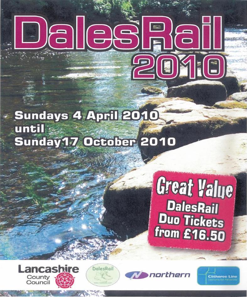 THE NEWSLETTER OF LANCASHIRE S COMMUNITY RAILWAYS ISSUE 8 SPRING 2010 GREAT WALL OF DAISYFIELD CONTACT DETAILS: Richard Watts Partnership Secretary t: 01772 534582 m: 07887 831126 Brian Haworth