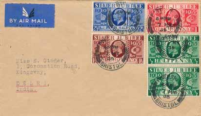 typed cover, Portishead Bristol CDS postmark.
