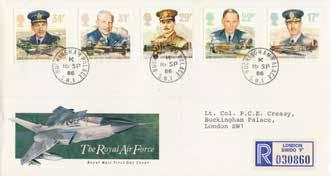 F3027 40 16th September 1986 The Royal Air Force, Royal Mail typed cover with a Buckingham