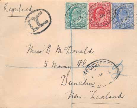 FD094H 100 18th March 1935 King George V 2½d Blue and 3d Violet on plain typed cover, sent airmail from