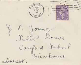 purpose. 28th September 1942 1½d Pale brown, typed cover with a Dumfries slogan postmark.