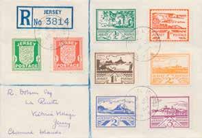 FD220H 100 3rd May 1951 Festival of Britain, low values and the commemorative pair on illustrated registered cover with London Chief Office CDS postmark.