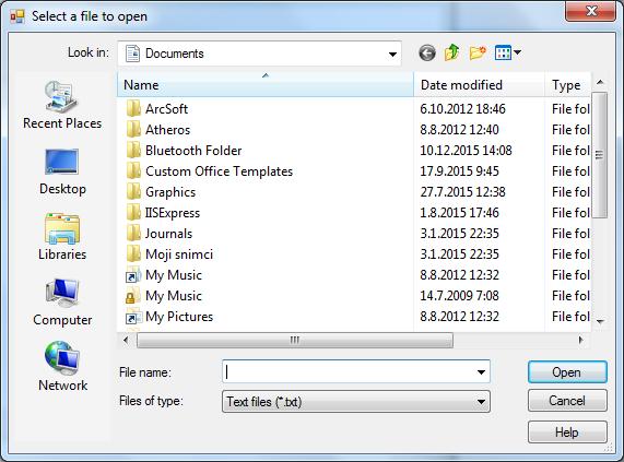 Integrisano razvojno okruženje Visual Studio 2013 183 If OpenD1.ShowDialog=Windows.Forms.DialogResult.OK Then Try TxtFile1.Text=My.Computer.FileSystem.ReadAllText(.