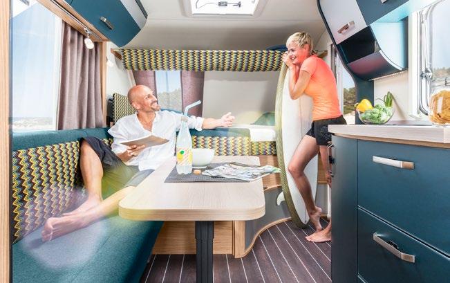 BUILT TO DELIVER SPORT&FUN: Precisely the right caravan for enjoying a surfing vacation