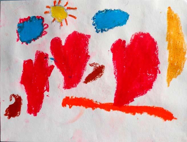 88 Feminist Formations 28.1 3. Lesli, Amor (Love), 2014. Crayon, 9" 12". Lesli is 5 years old from Guatemala.
