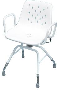 frame 2 Moulded & contoured seat for comfort and support 2 Seat turns 360 at 90 intervals 2 User weight limit