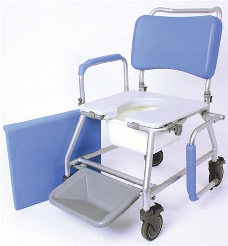 (seat) Available 02901 Frame Only 02899 Open Front Seat 02900 Pan Carrier 01300 Bed Pan Atlantic Wave Shower Commode 2 Suitable for use over the toilet, as a commode or in the shower 2 Detachable arm