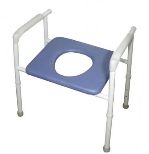 Toilet Aids Aspire Over Toilet Aid Broad Aluminium 2 Lightweight, aluminium frame 2 Increased width between armrests (525mm) 2 Height adjustable plastic seat 2 Closed arms provide stability when