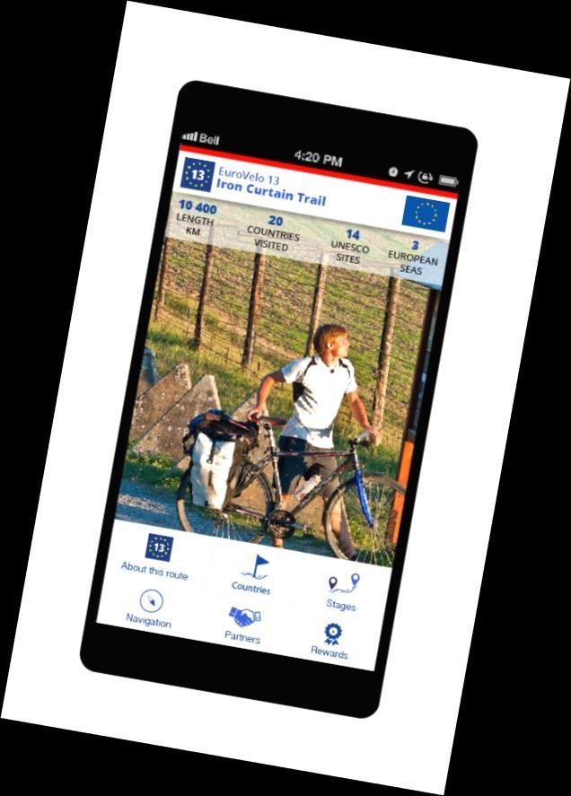 transnational EuroVelo app Launched in Spring 2017
