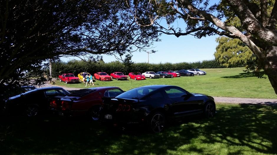 The destination was the Okoroire Springs Hotel for a fun sports day. OKOROIRE SPRINGS MUSTANGS PARKED UP.