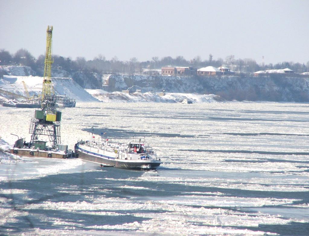 7 Closures of navigation in 2012 A complete closure of navigation on the entire course of the Danube River occurred in February 2012 due to severe ice conditions.