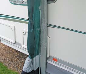 Fiesta & Motor Rally Rear Upright Poles All our Fiesta and Motor Rally awnings come complete with sewn in bumper pads that create a seal between the awning and caravan.