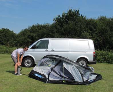 There are two versions, to suit different height campers and motorhomes.