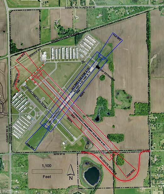 Lake Elmo Long Term Comprehensive Plan Construct replacement Runway 14-32 (3,500 feet) Realign 30 th Street N around relocated Runway 32 end RPZ
