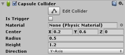 Glavni karakter Razvoj 3D igre Slika 4.9: Capsule Collider komponenta Uz model glavnog karaktera, u paketu asset-a kojeg smo preuzeli iz prodavnice, dolaze i zvučni efekti.