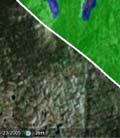 Simple terrain in light green, Classs 2 Challenging terrain in blue, and Class 3 Complex terrain in