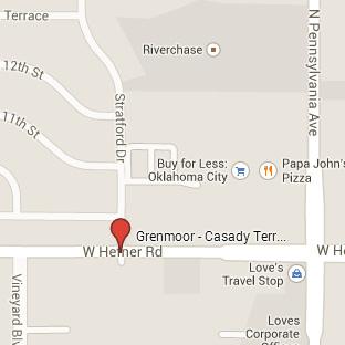 Grenmoor - Casady Terrace 6-8 Location: Hefner Road & Stratford Drive - West on Hefner from Penn Ave to Stratford Drive.