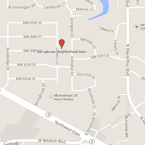 Springbrook Neighborhood Assn. 6:30pm Location: 8500 Lowery Lane - North off Northwest expressway on Brookridge.