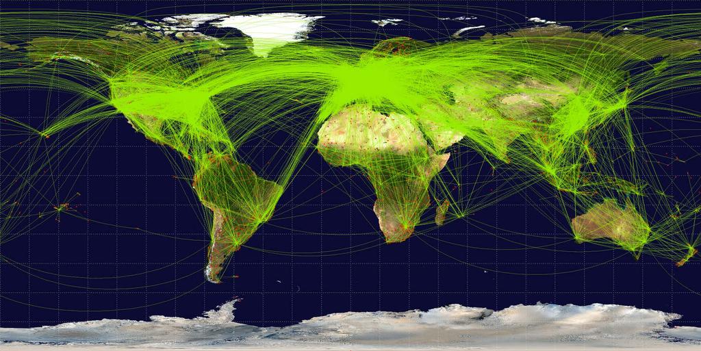 World Airline Route Map June