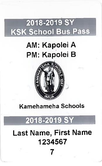Sample Student ID Red IDs