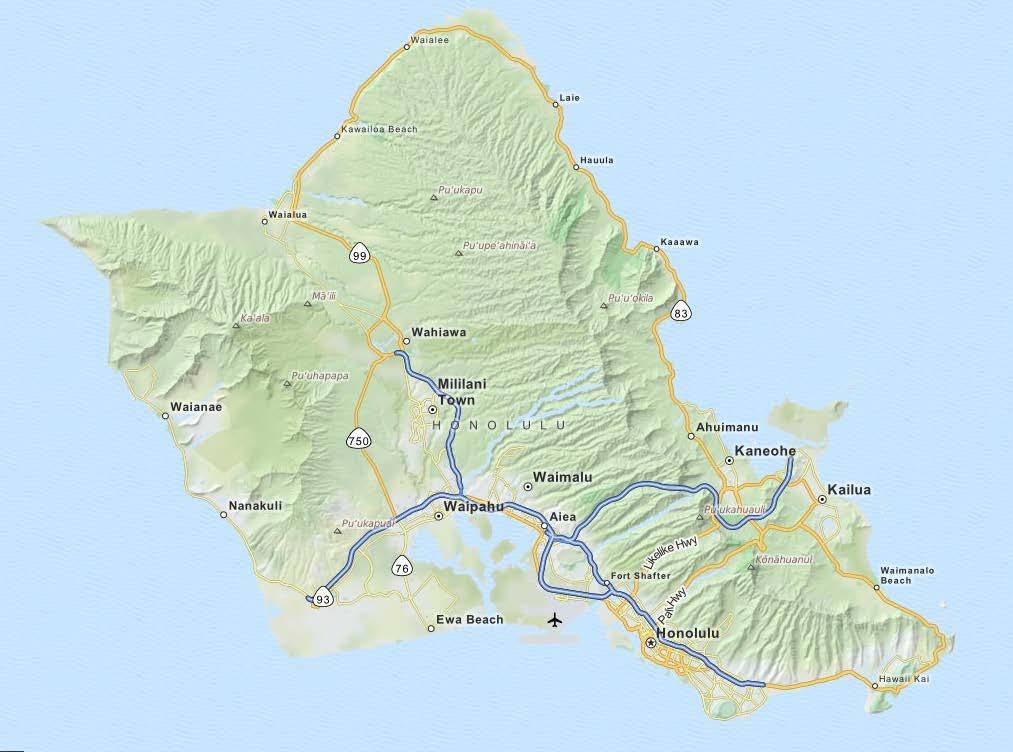 North Shore North Shore Commuter Route Service Areas Haleiwa/Wahiawa Wahiawa Mililani Nanakuli