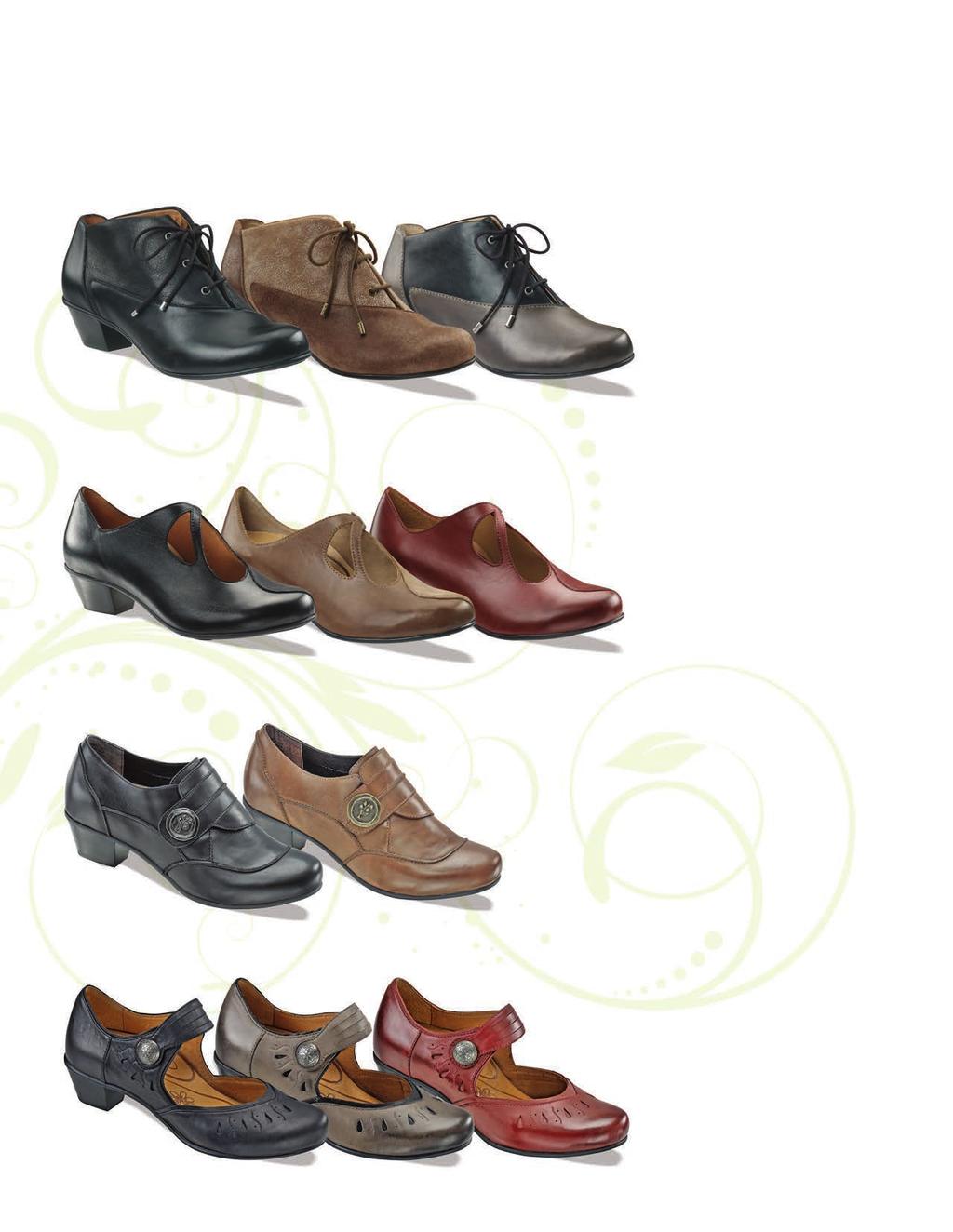LEAH - Lace up shoetie - Color blocking and material blocking Euro Sizing - 35-42 (whole sizes only) EE500 BLACK EE502 BROWN MIX EE507 GREY/BLACK LEANNE - Asymmetrical slip-on - Bungee button closure