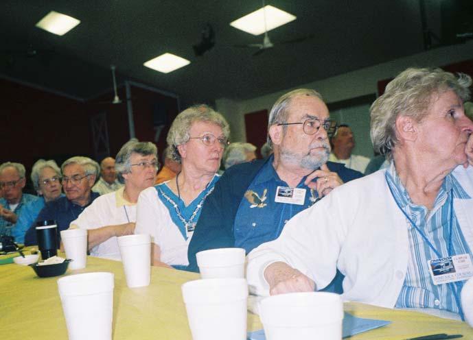 Lon Muncy, Chairman of the Nominating Committee, gave out ballots for voting on officers for the remaining of 2004-October 2005.