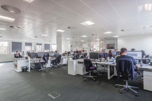 Internally the building provides open plan office accommodation and