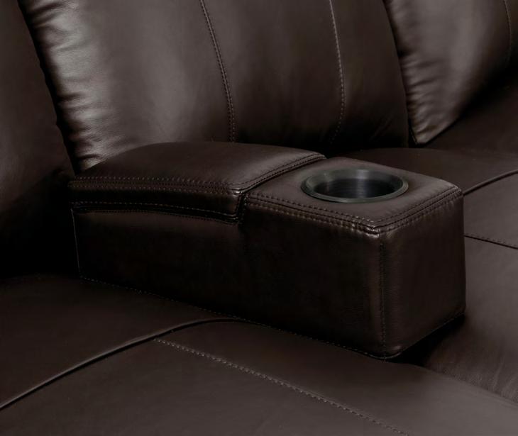 Our removable arm with a top storage compartment is the perfect accessory for those who purchase theater seats with either a middle loveseat or sofa layout.