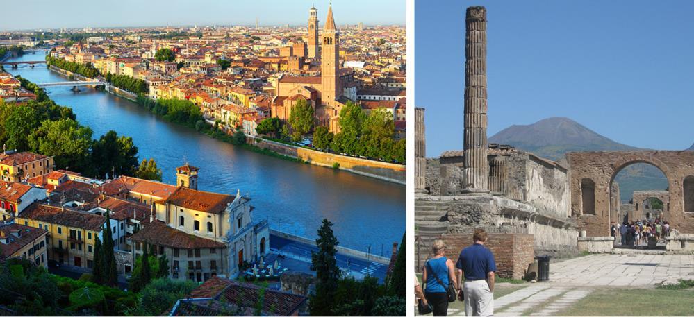 HIGHLIGHTS Rome, Colosseum, Ruins of Pompeii, Sorrento Coast, Isle of Capri, Florence, Statue of David, Leaning Tower of Pisa, Tuscan Winery, Venice, Murano Island, Verona, Stresa, Locarno,