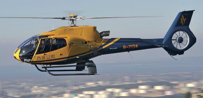 EC130 T2 017 Exclusive landing gear Improves aerodynamic effects and prevents ground resonance (patented design).