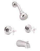 Tub/Shower Acrylic round handle. Roman Tub Porcelain lever handle. w/extra metal lever handle.