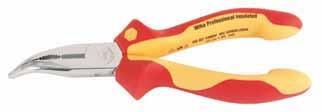 60 HRC), chromenickel plated, mirror-polished, ergonomic comfort grip with slip guard, half-round jaws, serrated gripping surface. No. mm Inch Cutting Capacity Copper AWG Pkg. wt. WH32806 160 6.