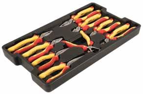 Insulated Industrial Diagonal Cutters & Screwdrivers Insulation According to VDE 0682/part 201, DIN EN 60900, EN/IEC 60900, ASTM F-1505-01, NFPA70E, up to 1000 volt. Individually Tested. No.