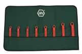 8 Wiha Insulated Deep Offset Ring Wrenches Wiha Insulated Electrician s Knives Insulation Test Standards: Insulation according to ASTM, EN/IEC, VDE & CSA Specification Individually tested WH210