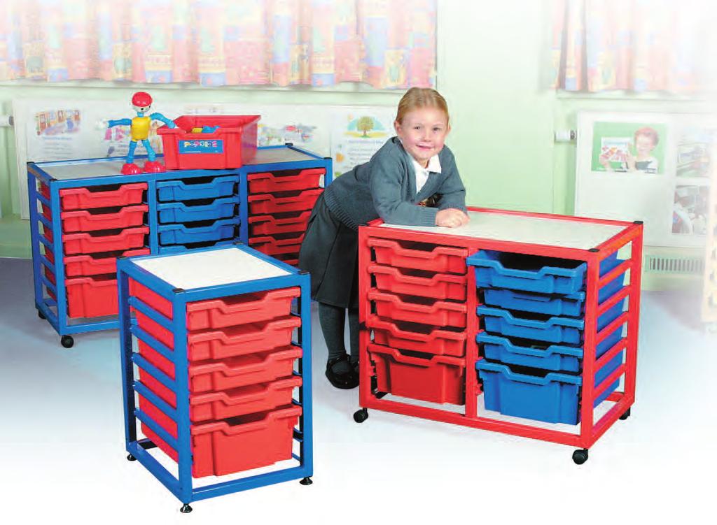 Trolleys and trays to fit every classroom need. The No.1 Solution. M aterials, toys and educational items come in all kinds of shapes and sizes.