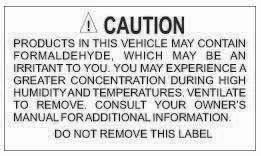 JAYCO TOWABLE SECTION 2 - OCCUPANT SAFETY FORMALDEHYDE Some components in the RV contain formaldehyde-based adhesives that may release formaldehyde fumes into the air for an unknown period of time.
