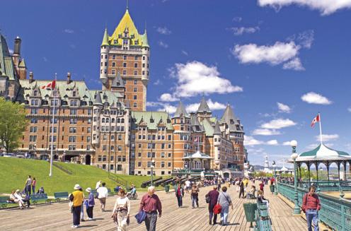 regarded as the Diamond in the Wilderness The Fairmont Banff Springs Resort known as the Castle in the Rockies Fairmont Le Château Frontenac, the heart of Québec City The Hilton Hotel and Suites