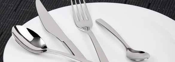 CUTLERY LONDON 13172 Table Knife - Solid Handle 235mm 13153 Dessert Spoon 190mm 13171 Dessert Knife - Solid Handle 205mm 13154 Soup Spoon 180mm 13173 Steak Knife - Solid Handle 235mm 13161 Soda Spoon