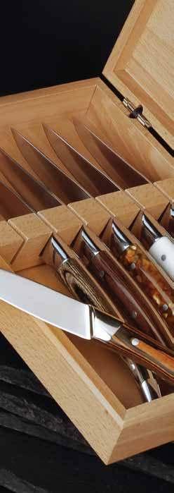 CUTLERY STEAK KNIVES STEAK KNIVES These stainless steel steak knives will bring style and class to your table. Available in a variety of handles to suit all colour themes.
