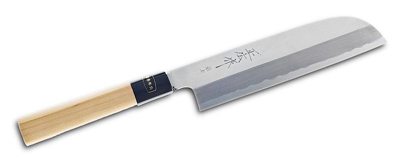 Usuba (continued) There are two distinct variations of this knife: The Usuba known for it s blunt tip, straight edge, and rounded point.