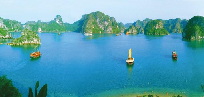 Halong Bay, Vietnam Vietnam, Cambodia and Laos are serviced by a number of world class airlines.