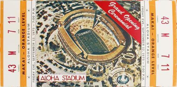 THE HISTORY OF ALOHA STADIUM A Hawaii landmark since 1975 Aloha Stadium has stood for over 40 years and effectively achieved its mission as a gathering place and as a first-class facility.
