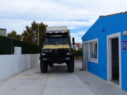 The caravan overnight parking in Calpe is located about